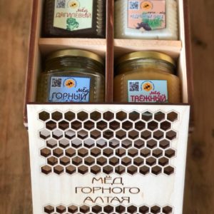 Подарочный набор из 4 видов мёда